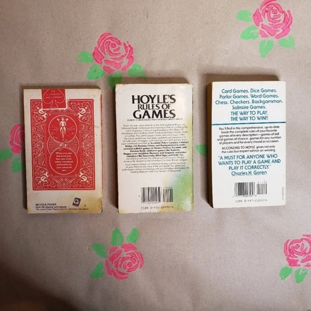 Lot of Three Vintage Books About Poker and Card Game Rules